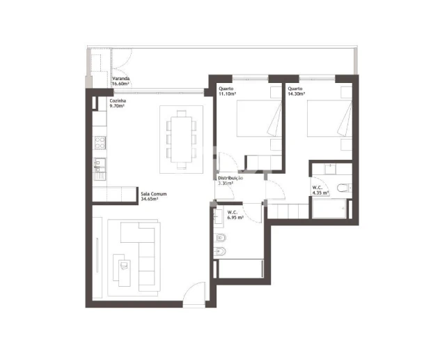 Apartamento T2 para Venda em Baltar Foto 21