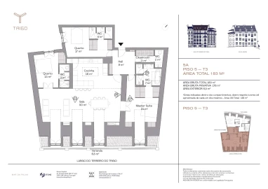 Apartamento T4 para Venda em Santa Maria Maior