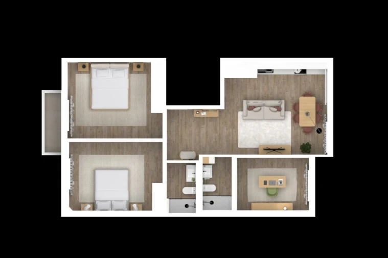 Apartamento T3 para Venda em Santa Maria e São Miguel, São Martinho, São Pedro Penaferrim Planta 2