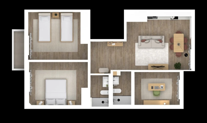 Apartamento T3 para Venda em Santa Maria e São Miguel, São Martinho, São Pedro Penaferrim Planta 1