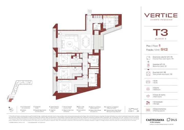 Apartamento T3 para Venda em Areeiro Planta 1