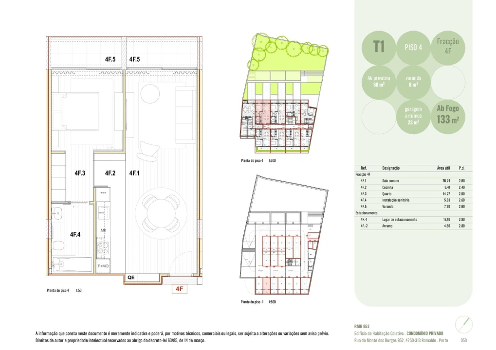 Apartamento T1 para Venda em Ramalde Foto 8