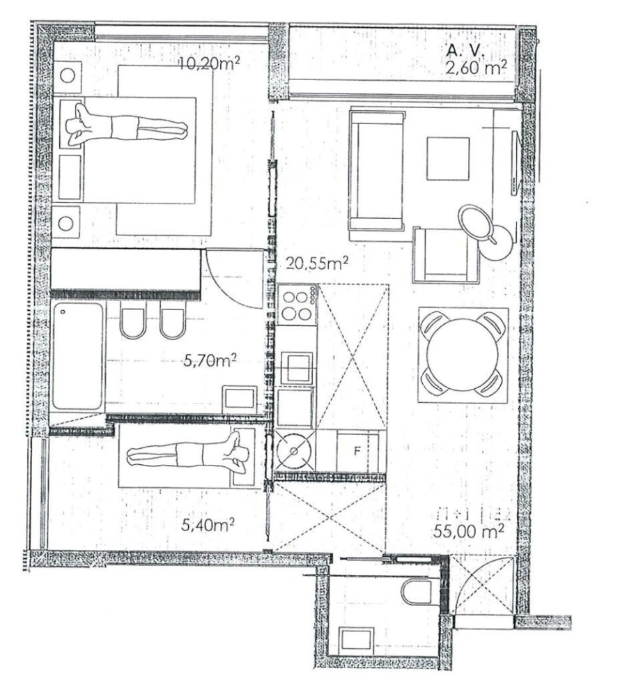 Apartamento T1 para Venda em Mafamude e Vilar do Paraíso Foto 24