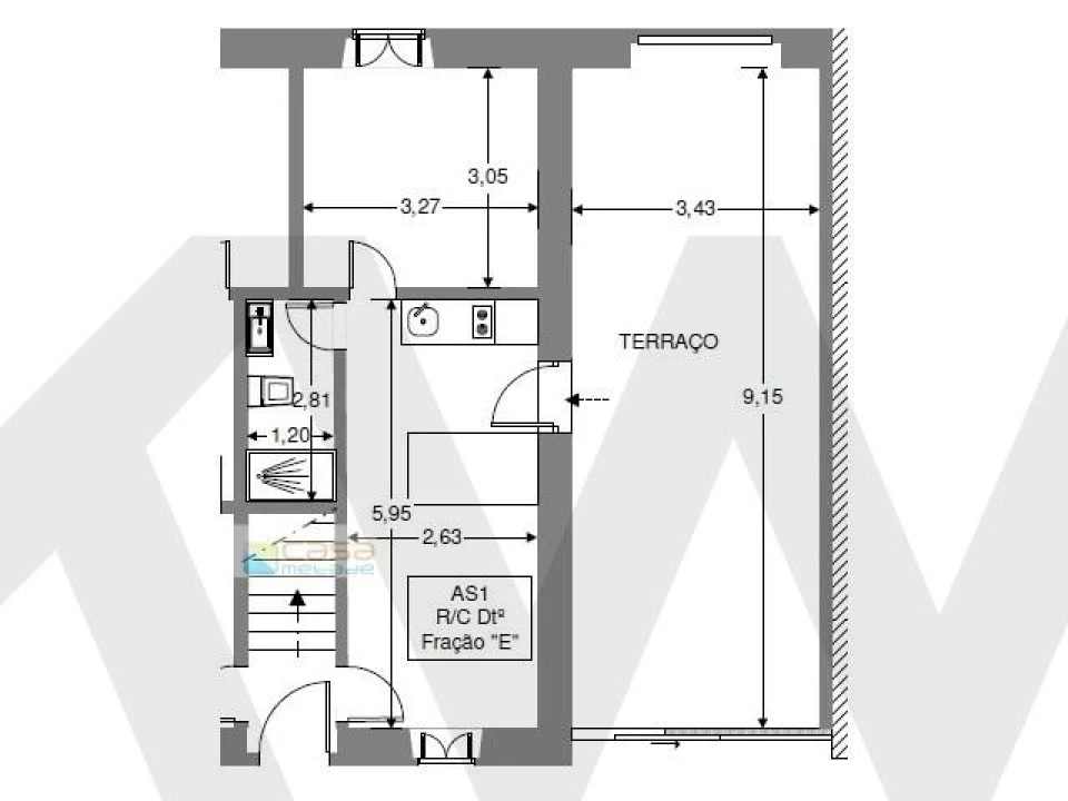 Apartamento T1 para Venda em Alvalade Foto 2