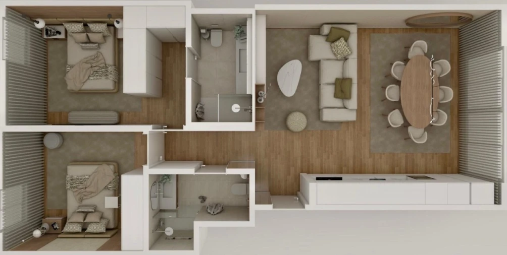 Apartamento T2 para Venda em Póvoa de Varzim, Beiriz e Argivai Planta 1