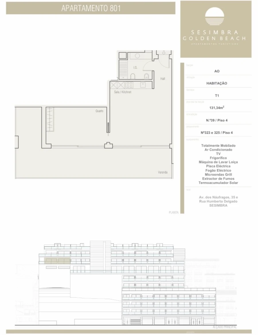 Apartamento T1 para Venda em Sesimbra (Santiago) Planta 1