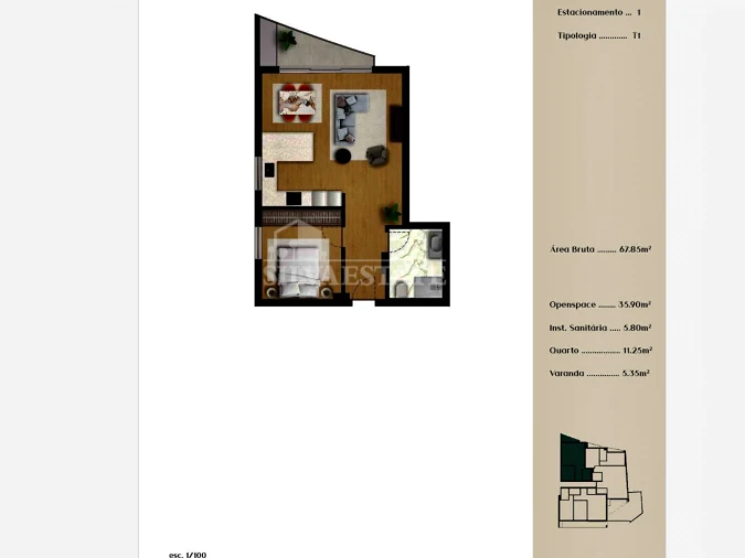 Apartamento T1 para Venda em Ponta do Sol Foto 7