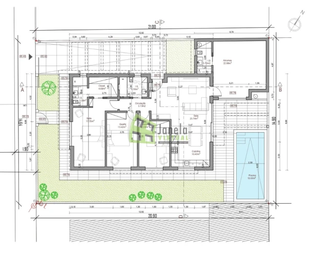 Moradia T3 para Venda em Fernao Ferro Planta 1