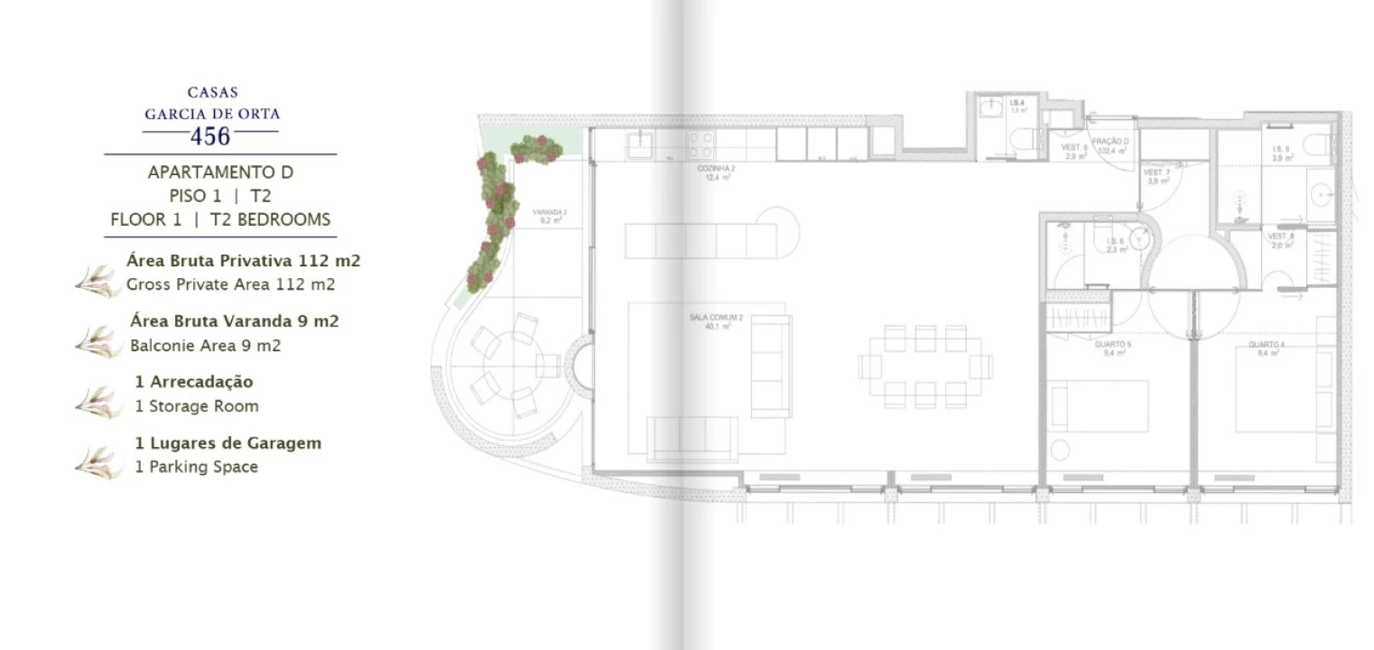 Apartamento T3 para Venda em Aldoar, Foz do Douro e Nevogilde Planta 2