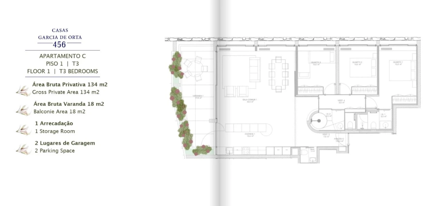 Apartamento T3 para Venda em Aldoar, Foz do Douro e Nevogilde Planta 3