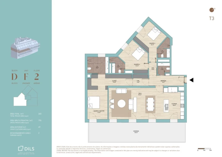 Apartamento T3 para Venda em Marvila Planta 1