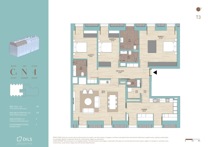 Apartamento T3 para Venda em Marvila Planta 1