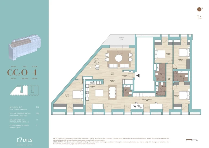 Apartamento T4 para Venda em Marvila Planta 1