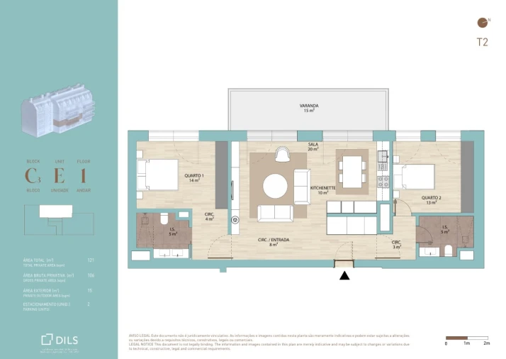 Apartamento T2 para Venda em Marvila Planta 1