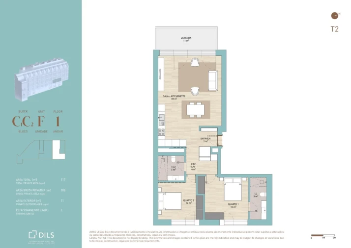 Apartamento T2 para Venda em Marvila Planta 1
