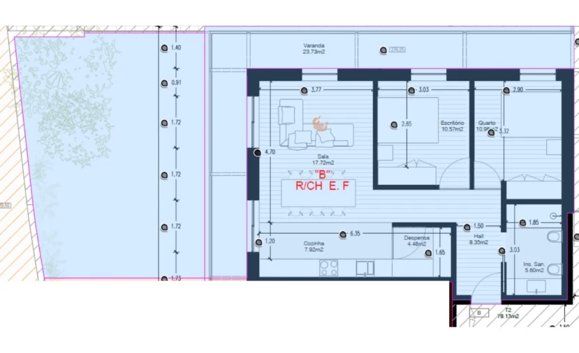 Apartamento T2 para Venda em Real, Ataíde e Oliveira Planta 1