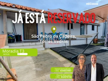 Moradia T3 para Venda em São Pedro da Cadeira