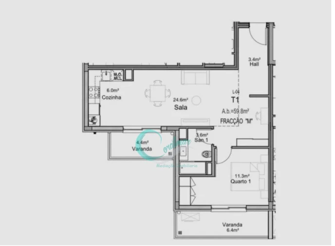 Apartamento T1 para Venda em Ramalde Foto 20