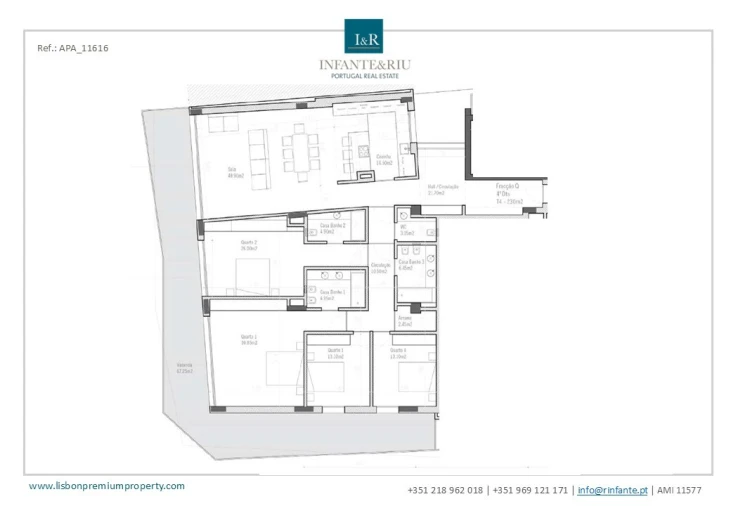 Apartamento T4 para Venda em Barreiro e Lavradio Planta 1