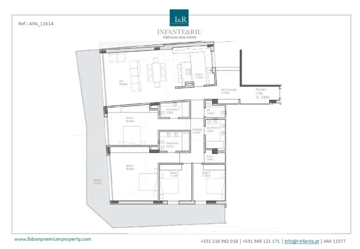 Apartamento T4 para Venda em Barreiro e Lavradio Planta 1