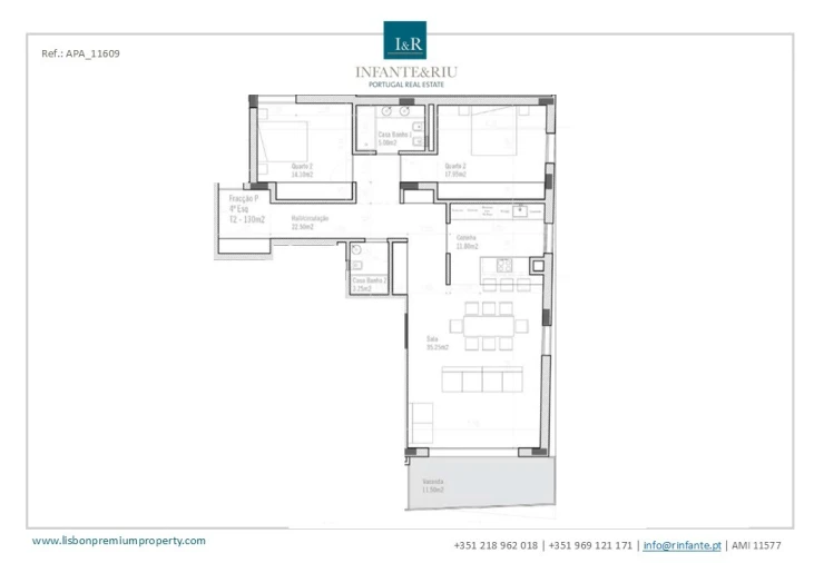 Apartamento T2 para Venda em Barreiro e Lavradio Planta 1
