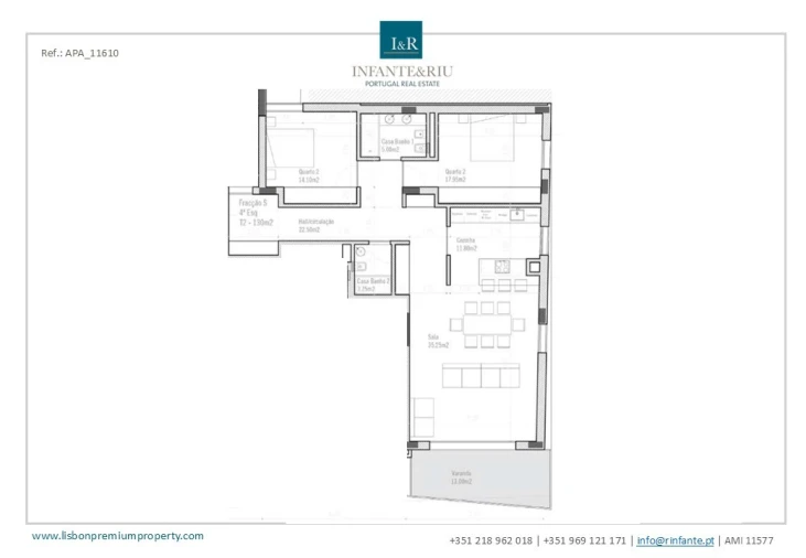 Apartamento T2 para Venda em Barreiro e Lavradio Planta 1