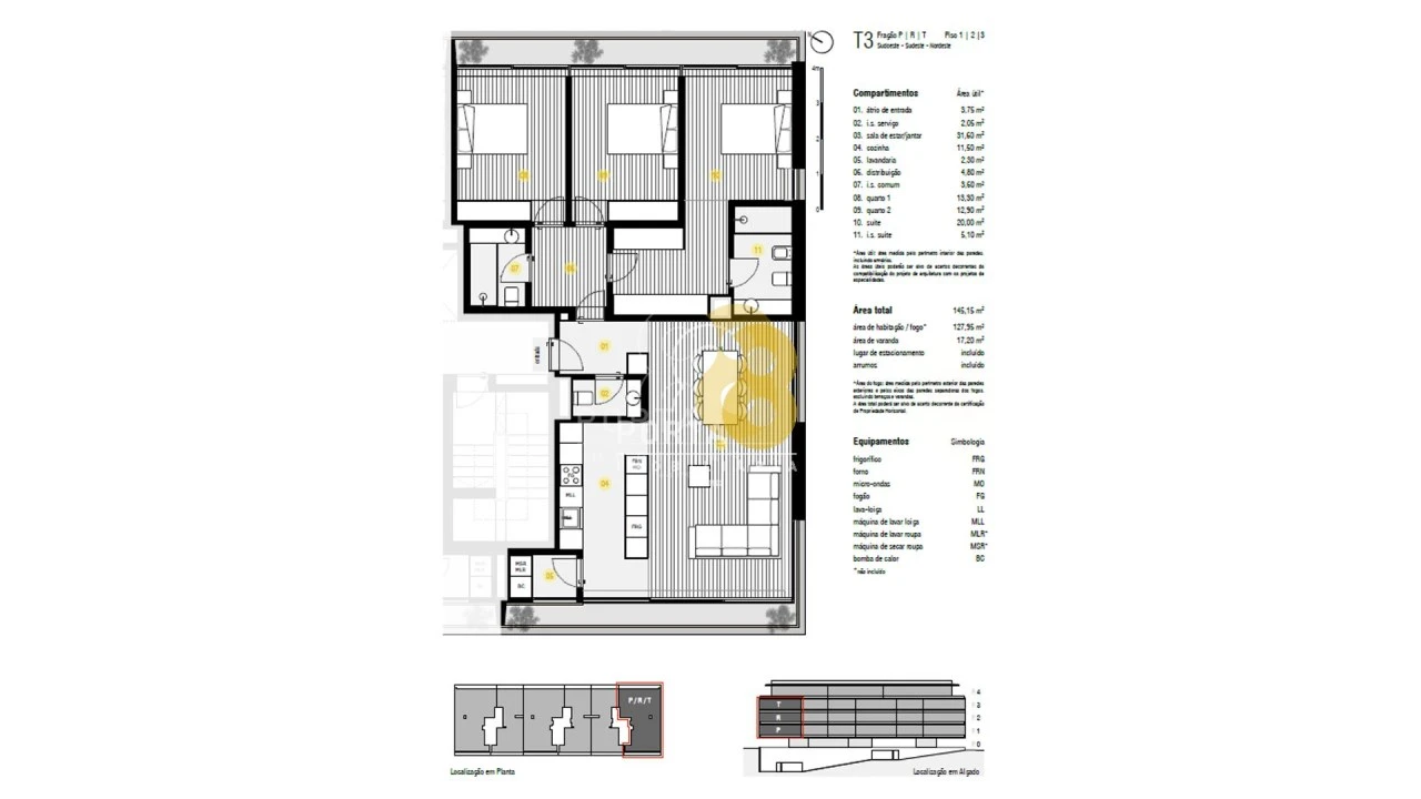 Apartamento T3 para Venda em Canidelo Foto 7