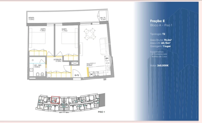 Apartamento T0 para Venda em Gualtar Foto 7