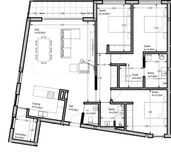 Apartamento T3 para Venda em Barcelinhos Foto 5