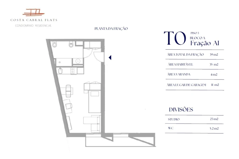 Apartamento T0 para Venda em Paranhos Foto 13
