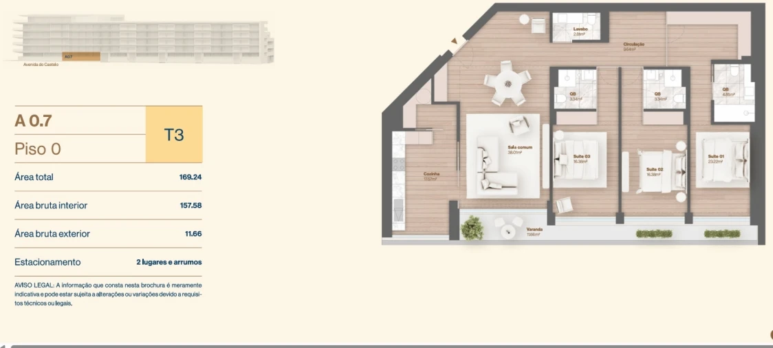 Apartamento T3 para Venda em Vila do Conde Foto 29