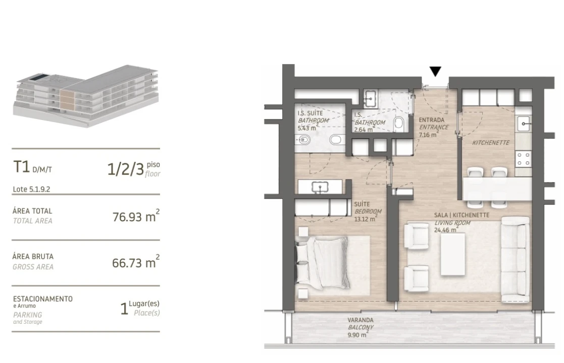 Apartamento T1 para Venda em Quarteira Foto 2