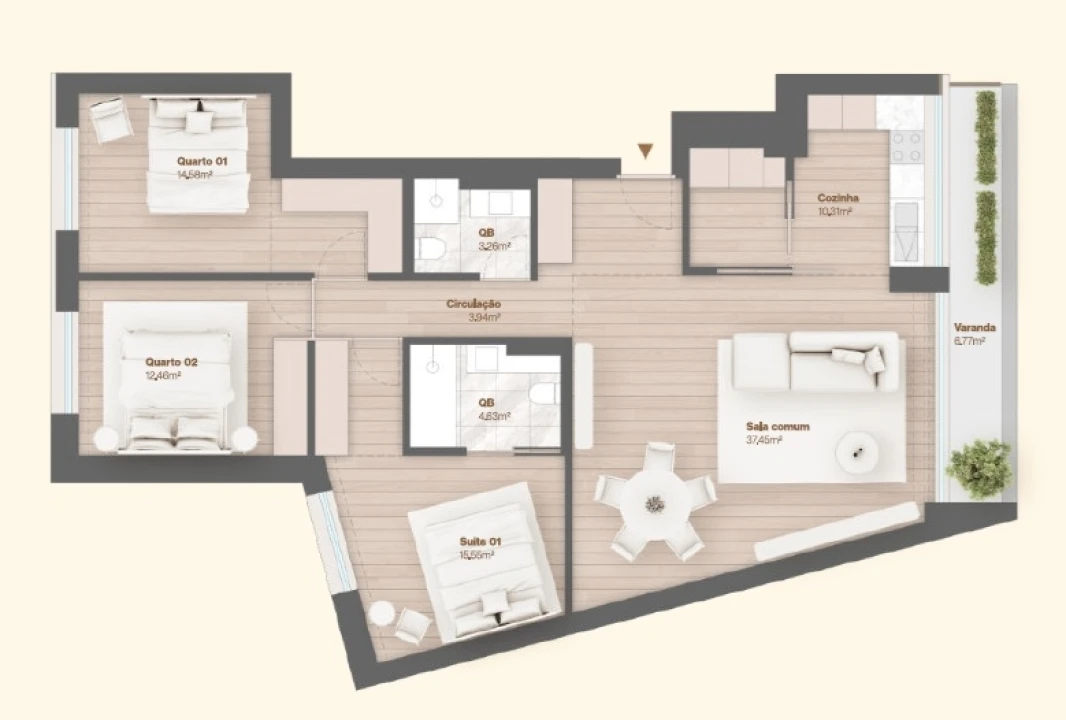 Apartamento T3 para Venda em Vila do Conde Foto 2