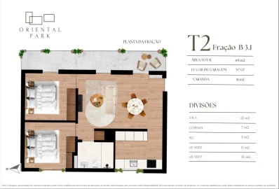 Apartamento T2 para Venda em Campanhã