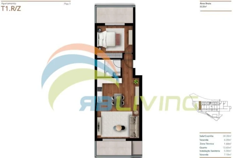 Apartamento T1 para Venda em Funchal (Santa Luzia) Foto 13