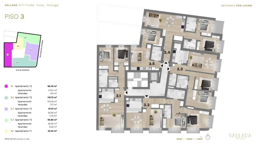 Apartamento T1 para Venda em Bonfim Planta 5