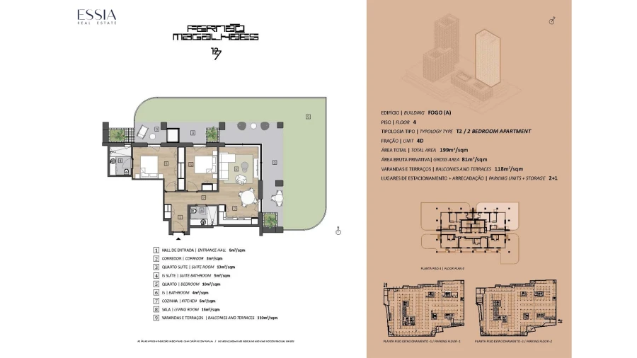 Apartamento T2 para Venda em Bonfim Planta 1