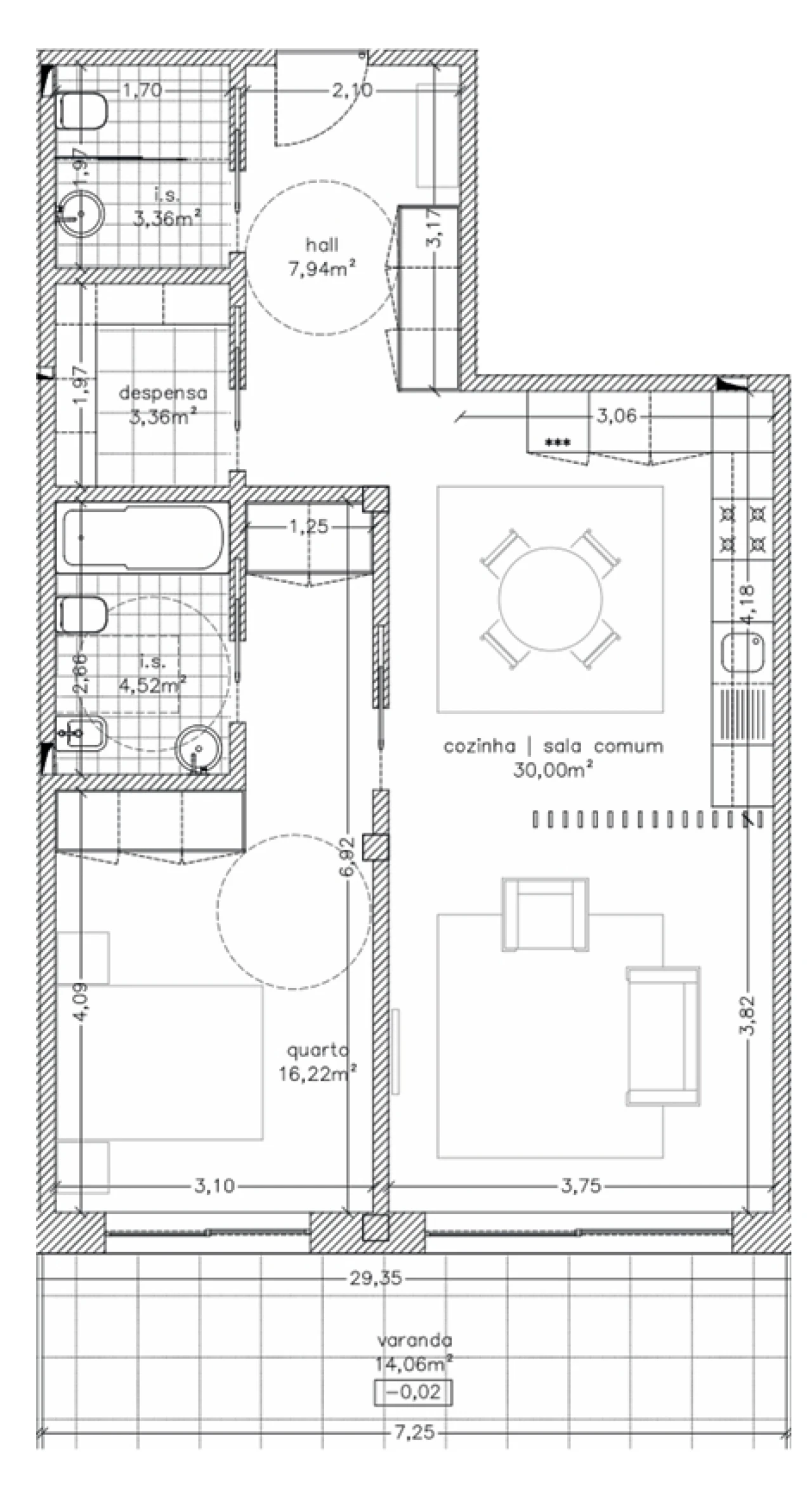 Apartamento T1 para Venda em Repeses e São Salvador Foto 3