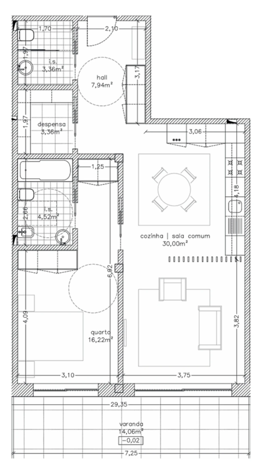 Apartamento T1 para Venda em Repeses e São Salvador Foto 3