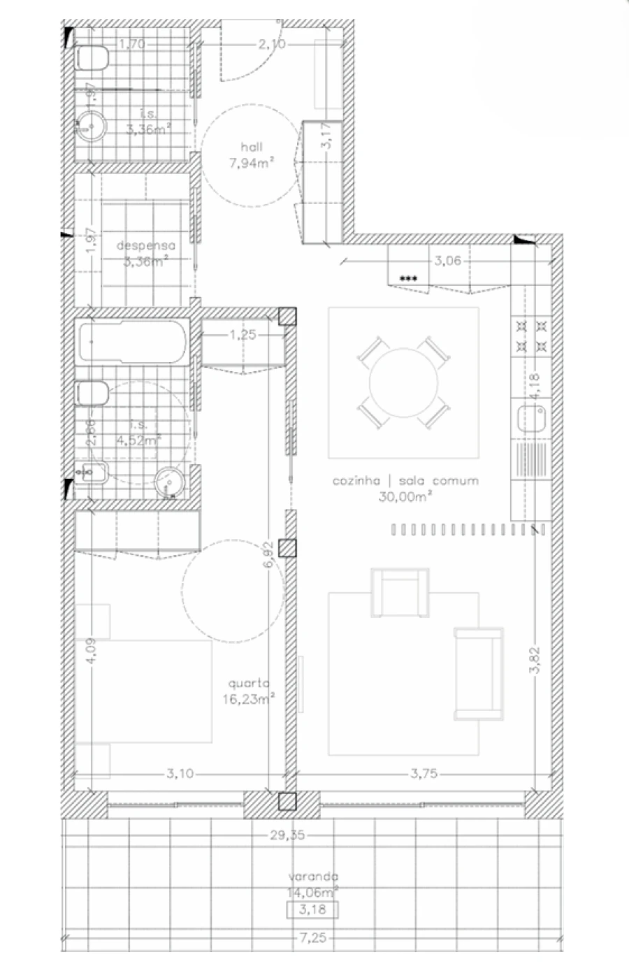 Apartamento T1 para Venda em Repeses e São Salvador Foto 3