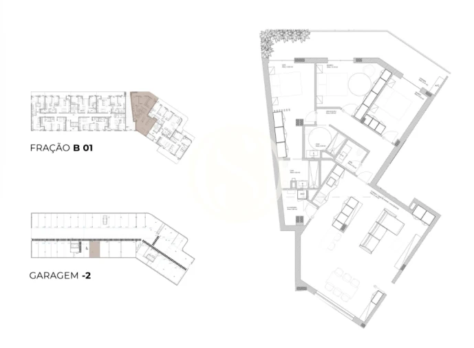 Apartamento T3 para Venda em Oliveira do Douro Planta 1