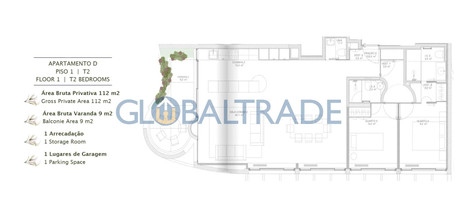 Apartamento T2 para Venda em Aldoar, Foz do Douro e Nevogilde Foto 11