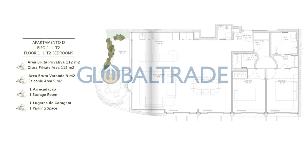 Apartamento T2 para Venda em Aldoar, Foz do Douro e Nevogilde Foto 11