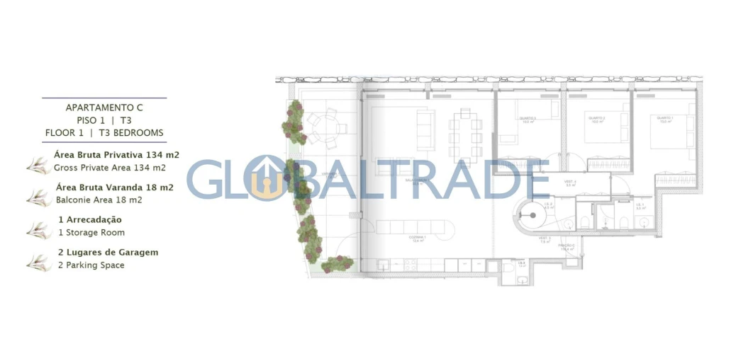 Apartamento T3 para Venda em Aldoar, Foz do Douro e Nevogilde Foto 12