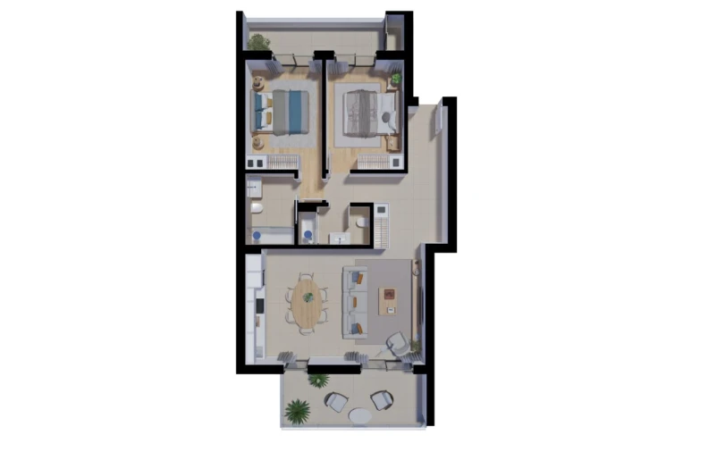 Apartamento T2 para Venda em Tavira (Santa Maria e Santiago) Planta 1