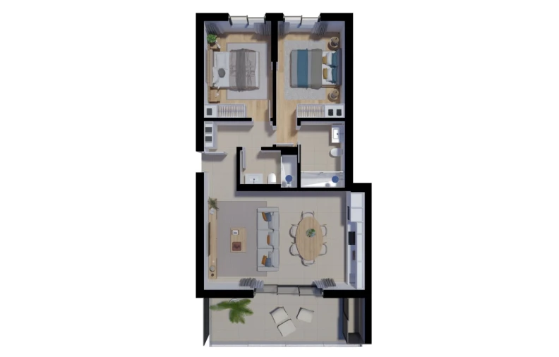 Apartamento T2 para Venda em Tavira (Santa Maria e Santiago) Planta 1