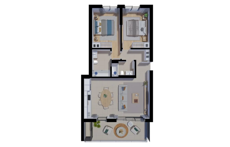 Apartamento T2 para Venda em Tavira (Santa Maria e Santiago) Planta 1