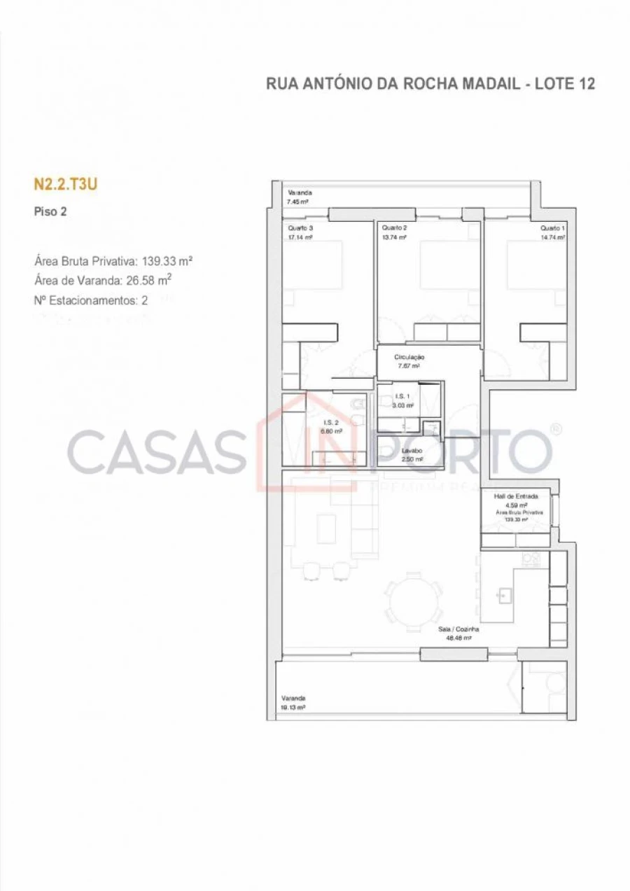 Apartamento T3 para Venda em Glória e Vera Cruz Foto 18
