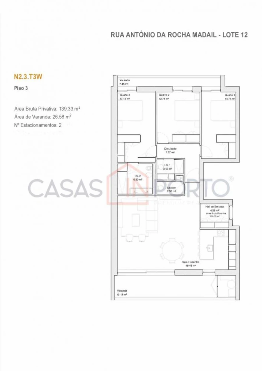 Apartamento T3 para Venda em Glória e Vera Cruz Foto 18