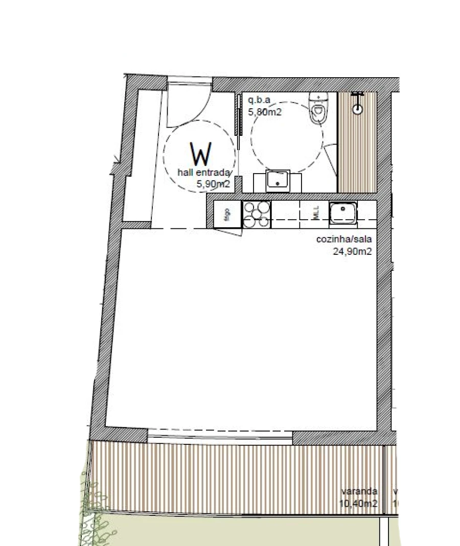 Apartamento T0 para Venda em São João de Ver Foto 16